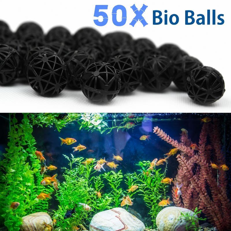 Aquarium Fertilizer - 50 Buah Bola Filter Bio Akuarium