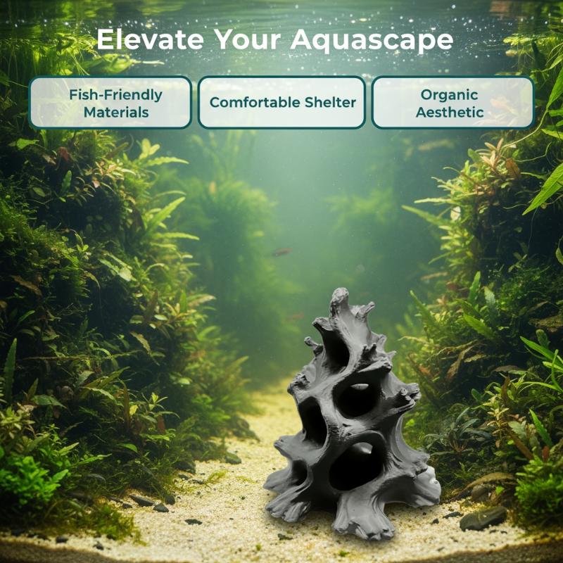 Ornamen Gua Ikan dari Kayu Apu - Aquarium Plant Substrate ulasan dan harga