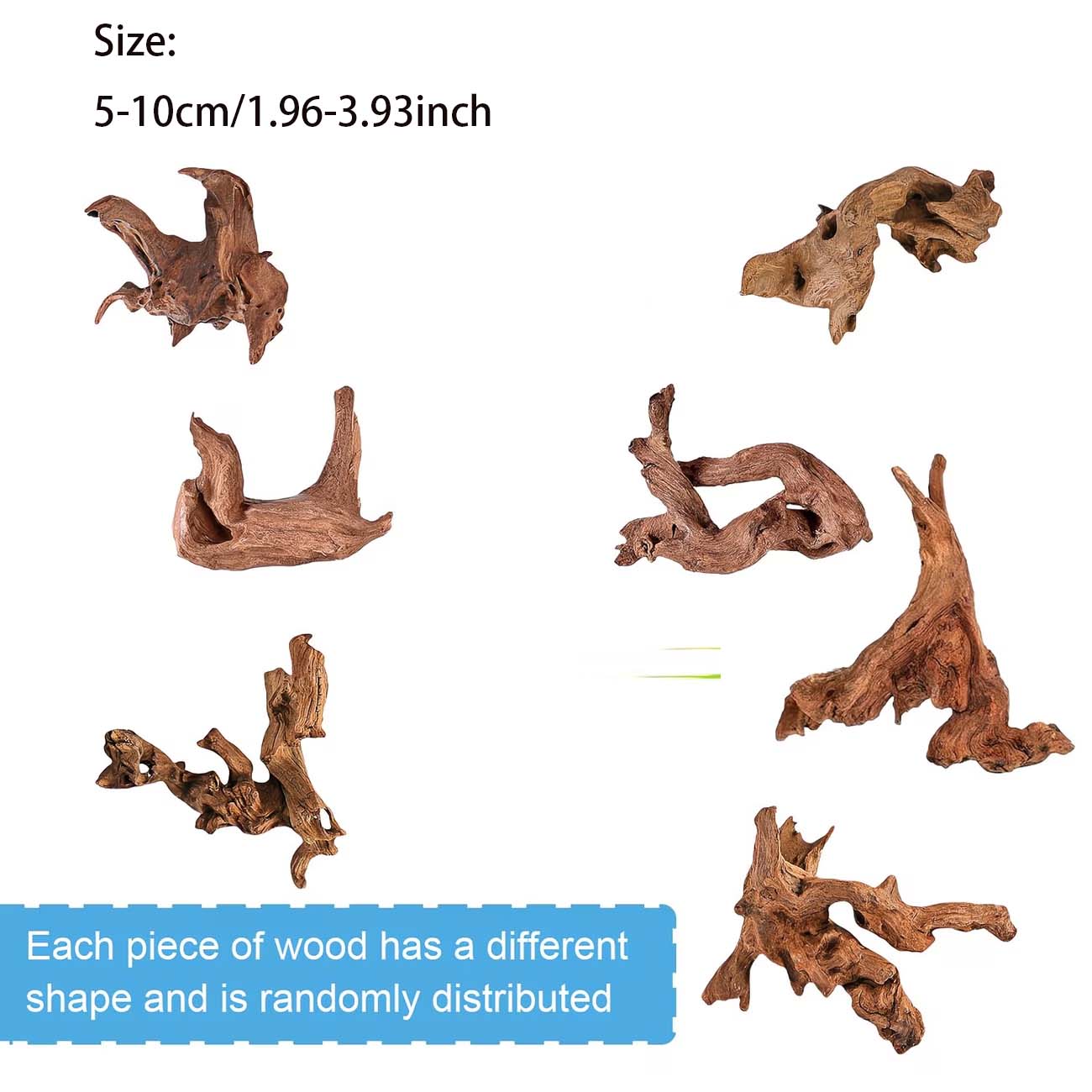 Kayu Apung Alami 5-10CM untuk  - Aquarium Driftwood ulasan dan harga